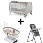 Akıllı Paket 2: Bebek Yatağı, Sallanan Sandalye ve Mama Sandalyesi