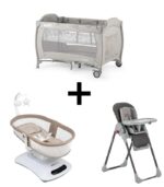 Akıllı Paket 2: Bebek Yatağı, Sallanan Sandalye ve Mama Sandalyesi